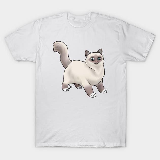 Cat - Birman - Blue Point T-Shirt by Jen's Dogs Custom Gifts and Designs